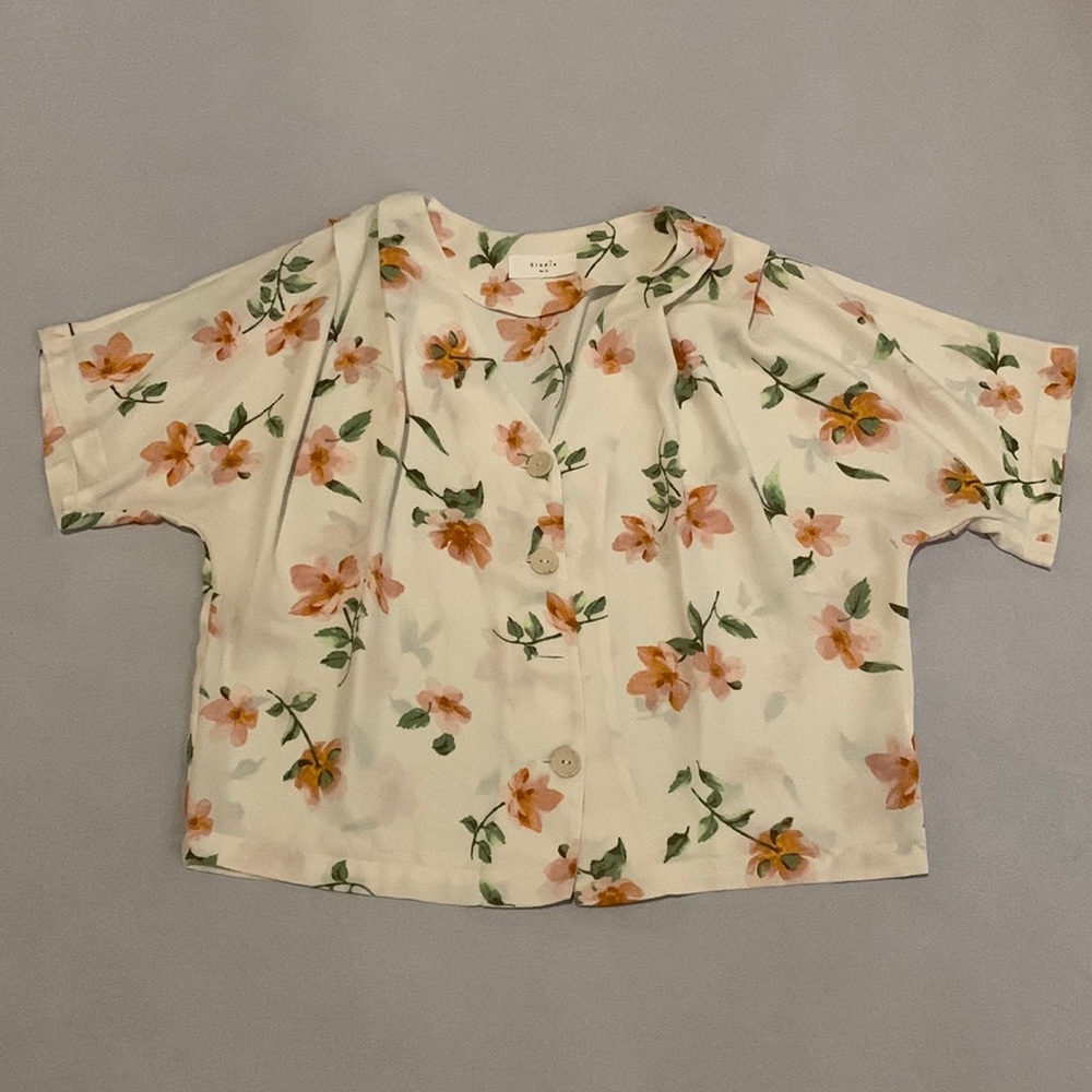 Women Ivory Short Sleeve Blouse